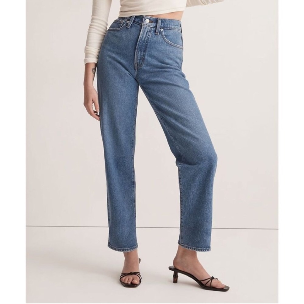 NWT MADEWELL Earlwood Wash The Tall Perfect Vintage Straight-Leg Jeans 29